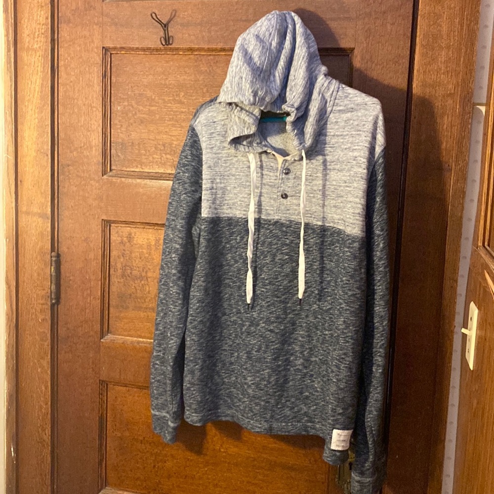 Lucky Brand Grey Label Medium Weight Hoodie Gray/Charcoal Sz L